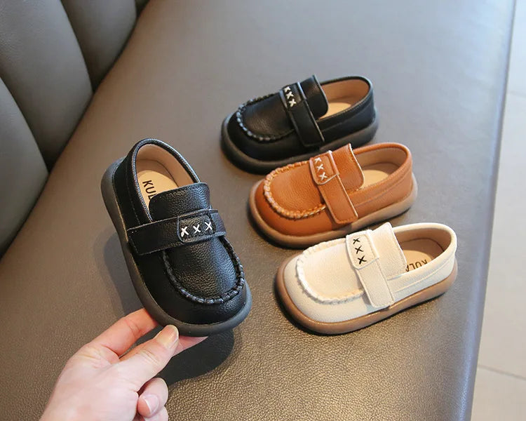 Little Boys Casual Loafers for  Fashion 2025 Spring Autumn Toddlers Kids Leather Shoes Slip-on Shoes Soft Flats New boys shoes