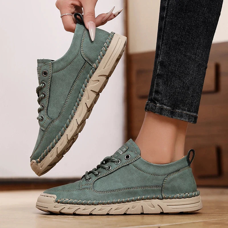 Platform Loafers 2025 New High Quality Men's Sports Shoes Leather Casual Shoes Autumn Breathable Men's Shoe Women's Flat Shoes