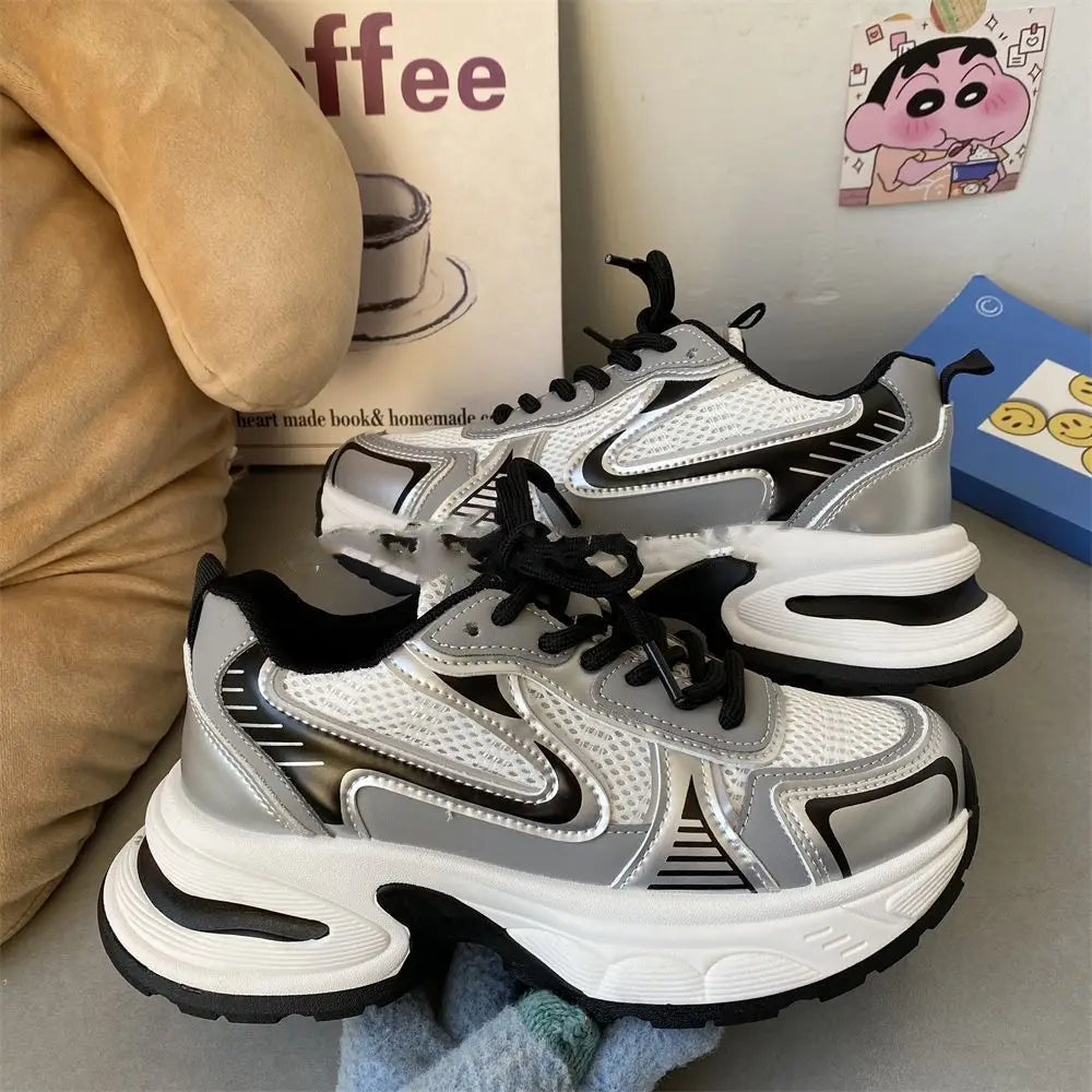 Women's Fashion Sneakers 2025 New Casual Running Sneakers Design Luxury Women's Shoes Breathable Tennis Shoes Platform Shoes