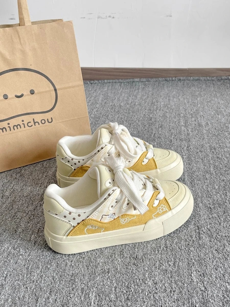 2025 New Women's Casual Flat-soled Sports Shoes Cute Patterns Trainers Ladies Sneakers Breathable Star Women Sneakers