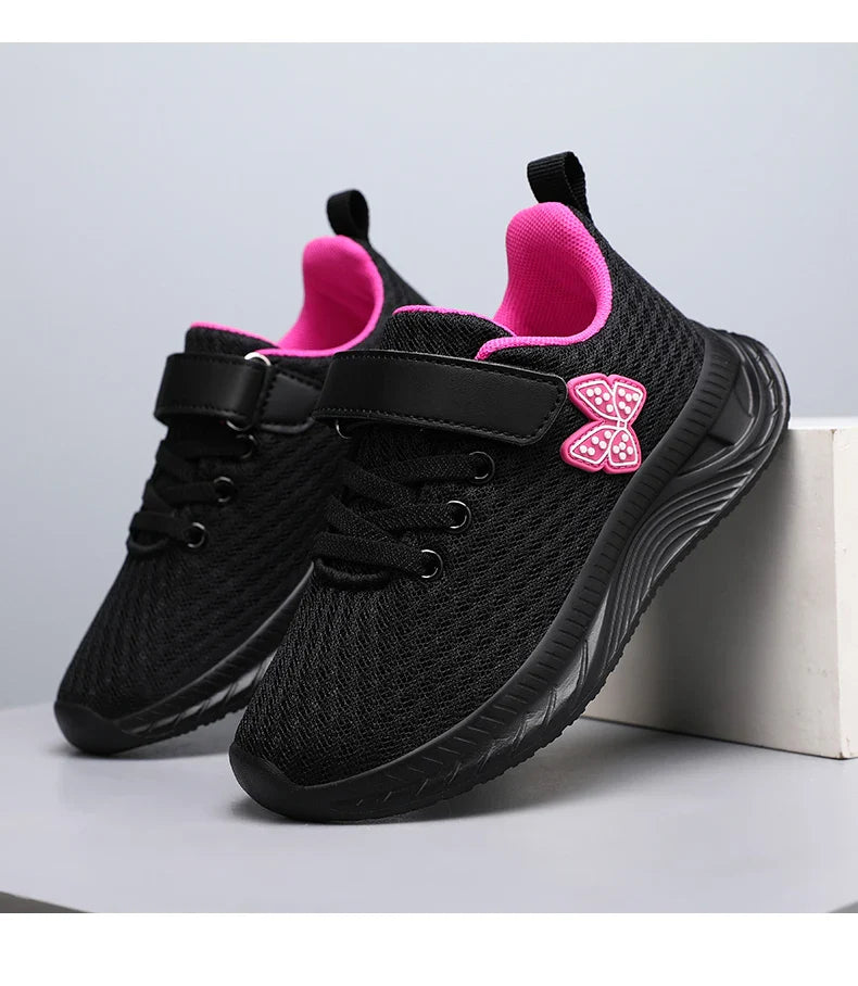 Girls' Breathable Mesh Sneakers with Bowknot Anti - Slip Casual Running Shoes for Kids Summer Sale Children's Sports Shoes