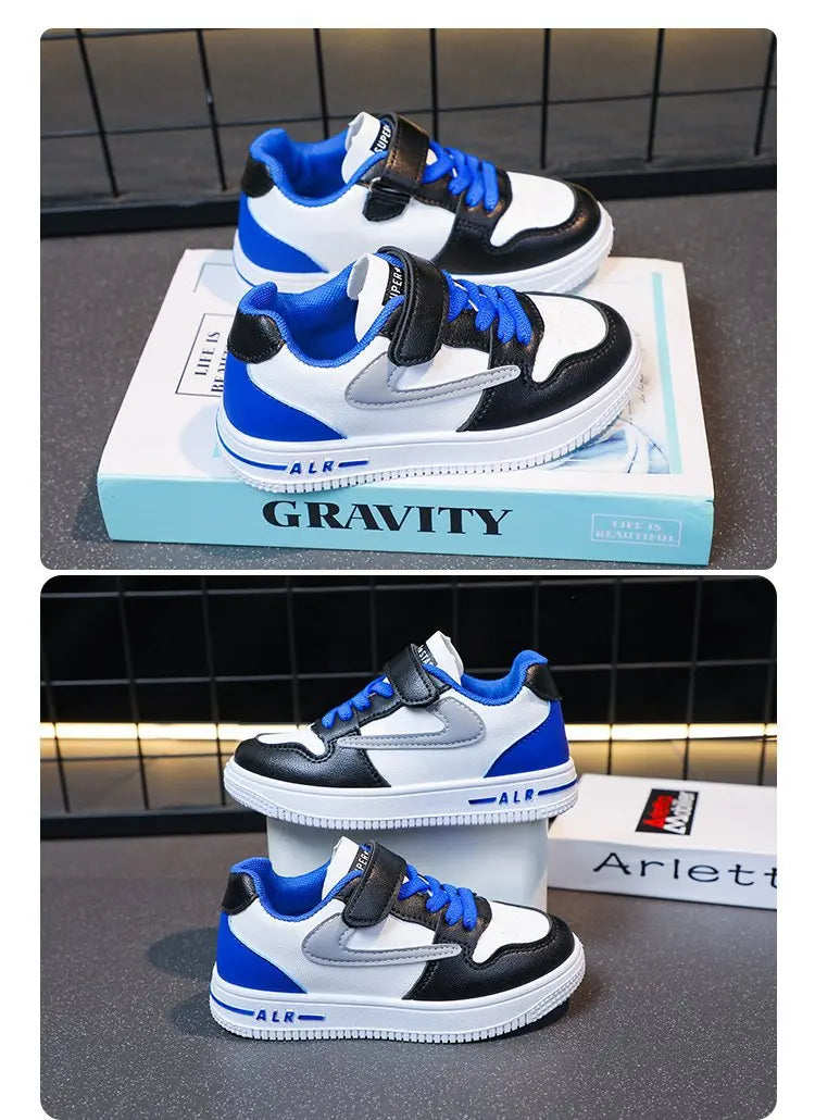 Boys' Single Shoes 2025 Spring Autumn New Breathable Color Block Board Shoes for Kids Sports Casual Sneakers