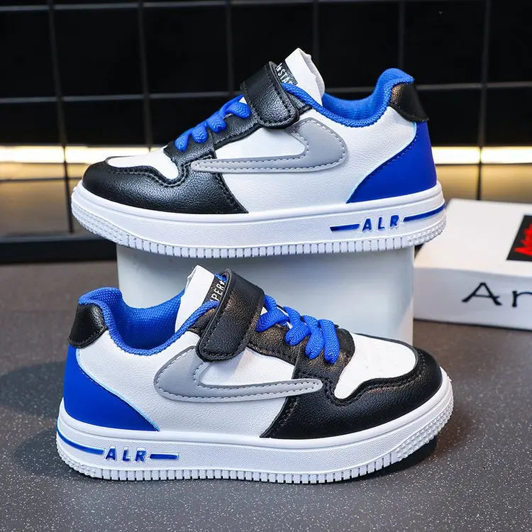 Boys' Single Shoes 2025 Spring Autumn New Breathable Color Block Board Shoes for Kids Sports Casual Sneakers