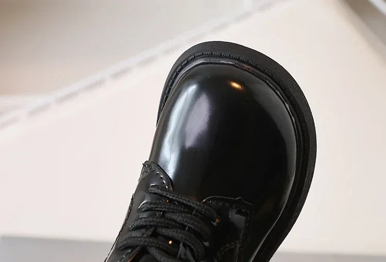 Children Shoes School Uniform Versatile Kids Leather Shoes Black Causal Boys Girls Fashion Performance Flat Shoes Simple Trend