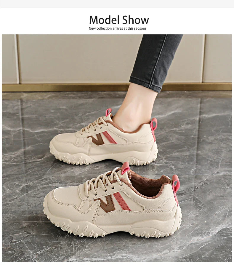 Low-top casual sneakers for women, versatile sports shoes, chunky dad shoes, slip-resistant and durable fashion shoes, KT299-1