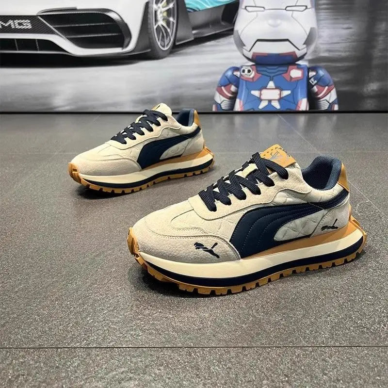 Men's Sneakers Shoes for Men Platform Sports Shoes Sports and Leisure Casual Sneaker Non-slip Fashion Wear-resistant Loafers(Available)