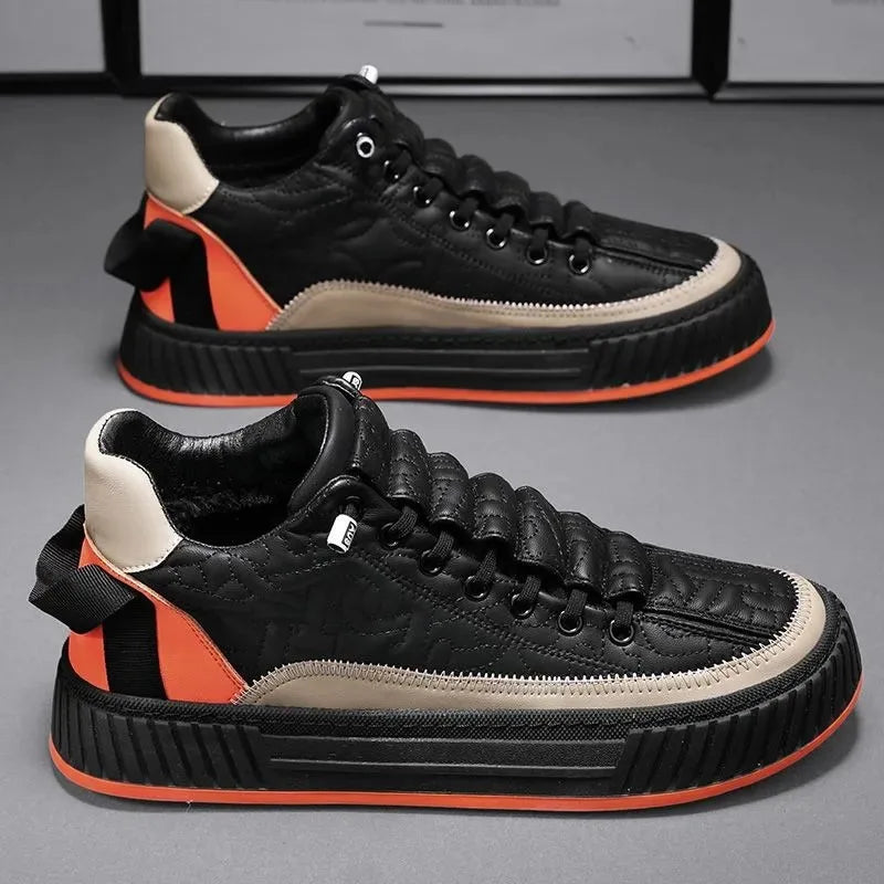 Men Sneakers Fashion Trend Luxury Brand Casual Flat Shoes Vulcanize Shoe Male Outdoors Non-slip wear-resistant Hiking Shoes 2023 (Available)