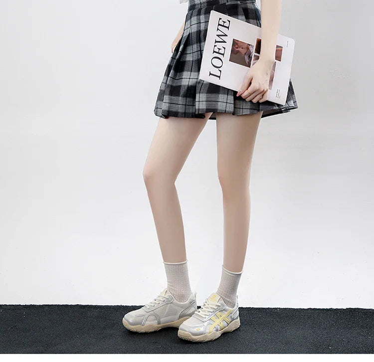 Women's Shoes Casual Platform Shoes Women Round Toe Lace-Up Tennis Vulcanized Sneakers New Style Korean Couple Elderly Shoes