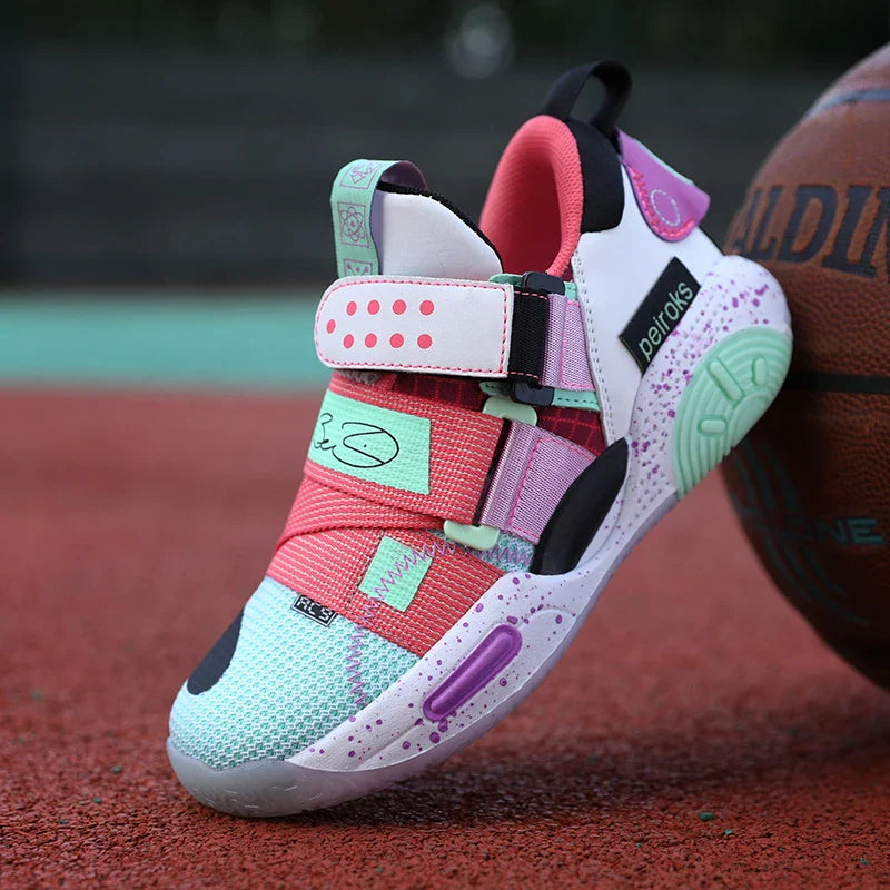 New Brand Children's Basketball Shoes For Boys Girls Non-slip Kids Sport Shoes Lightweight Outdoor Sneakers Trainers Footwear