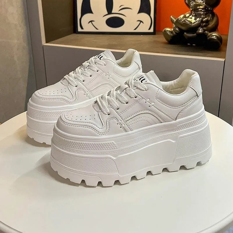 Women Sneakers Height Increasing Platform White Shoes for Women 2025 New Casual Shoes with Soft Sole Board Shoe Zapatos De Mujer