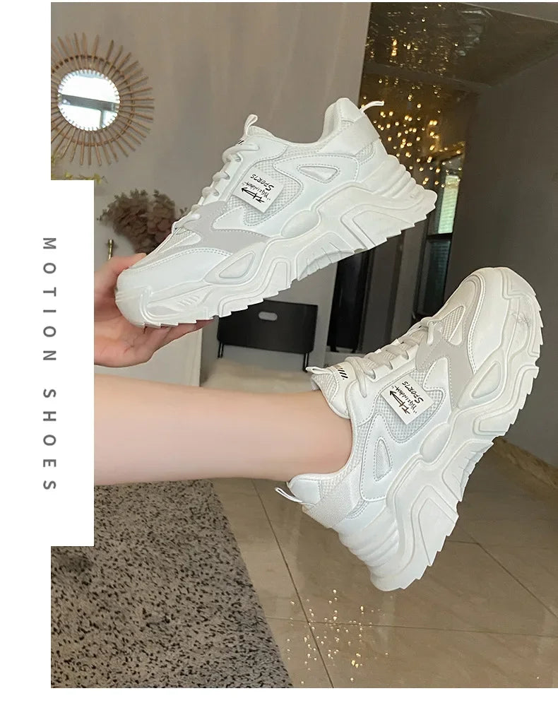 Womens Shoes  Fashion Trend Breathable Mesh Sneakers Women Comfortable Soft Bottom Casual Platform Shoes Zapatos Mujer