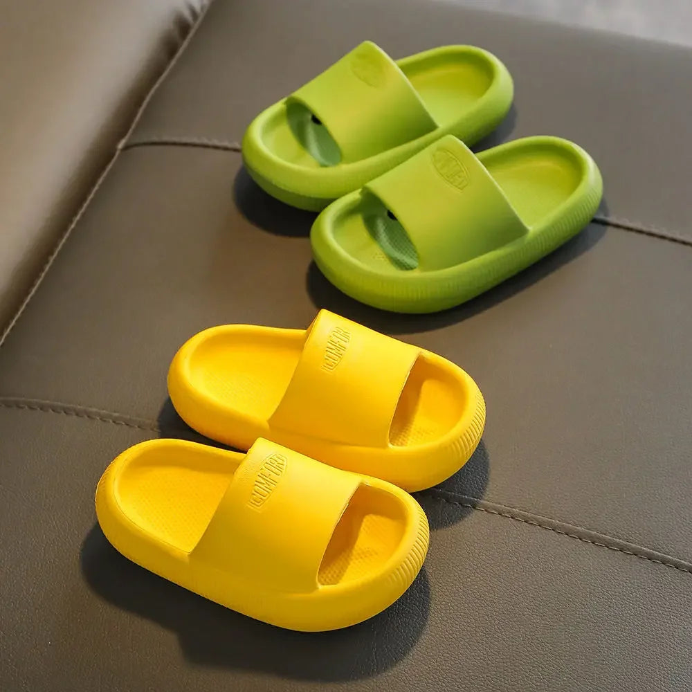 Summer Children's Indoor Slippers for Boys and Girls Bathroom Soft-Soled Thickened Anti-Slip Baby Slippers and Cool Sandals