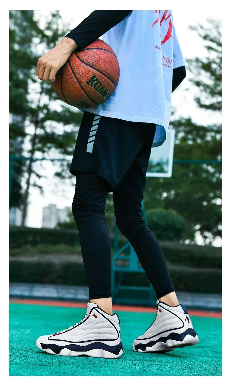 Original Boys High Ankles Sneakers Anti Slip Basketball Trainers Unisex Plus Size 45 Outdoor Sneakers for Men Basket Shoe Women