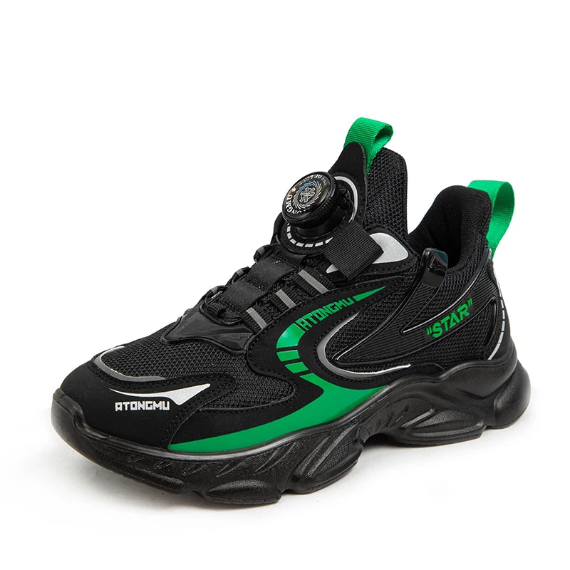 Children Boys Casual Shoes Mesh Sneakers Boys Sport Breathable Tennis Sneaker Baby Girls Spring Fashion Mesh Black Running Shoe