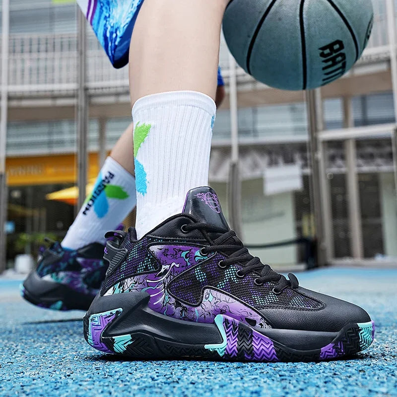 Men Basketball Shoes Light Sports Shoes Non-slip Trainer Women Unisex Breathable Athletic Outdoor Unisex High Quality Sneakers