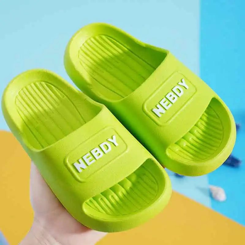 Summer Children's Indoor Slippers for Boys and Girls Bathroom Soft-Soled Thickened Anti-Slip Baby Slippers and Cool Sandals