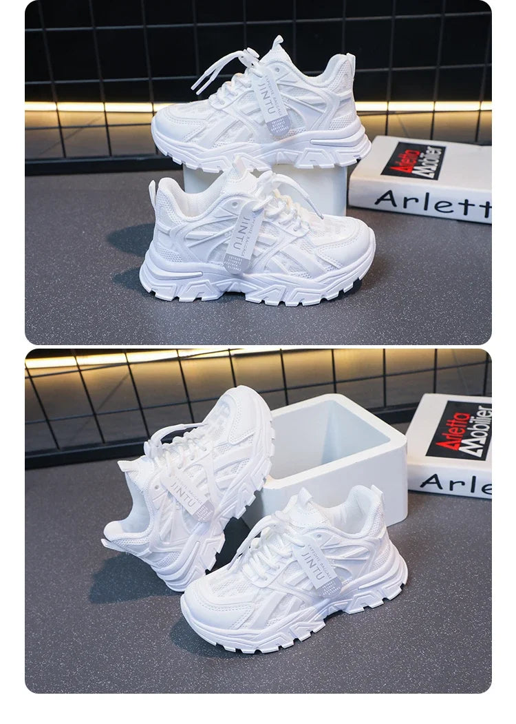 Girls Sneakers  Children Casual Shoes Mesh Platform Designer Tennis Sneaker 6 To 12 Years Kids Sports Shoe for Girl