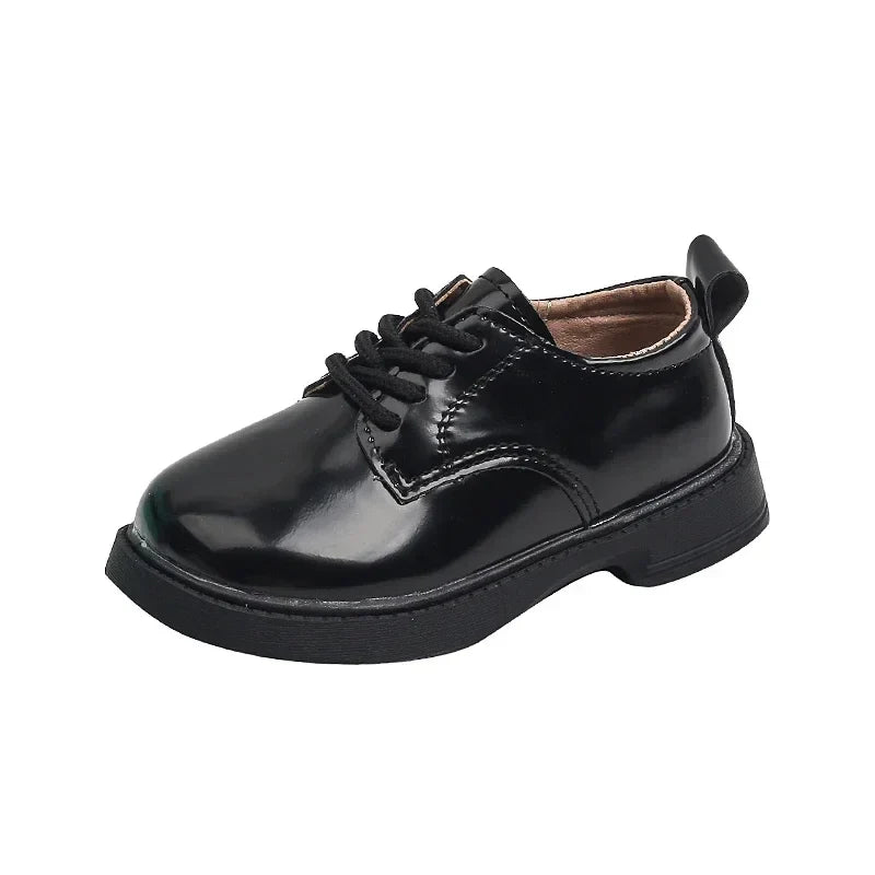 Children Shoes School Uniform Versatile Kids Leather Shoes Black Causal Boys Girls Fashion Performance Flat Shoes Simple Trend
