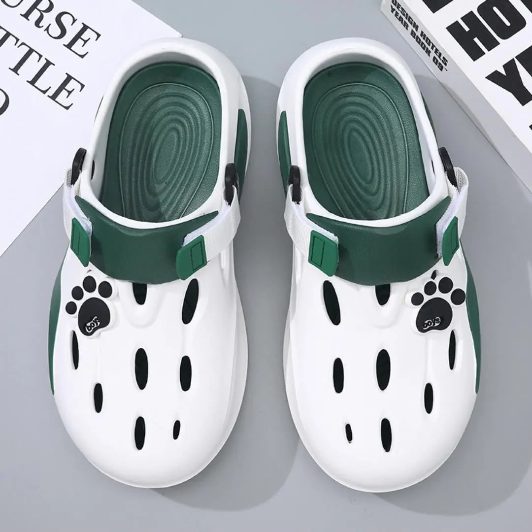 New Summer Men's Barefoot Sandals Soft Sole Comfortable Breathable Non Slip Tulip Slippers Thick Sole Casual Walking Beach Shoes