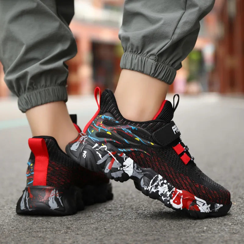Spring Autumn Children Fashion Sports Shoes Outdoor Sneakers Boys Girls Breathable Leisure Trainers Kids Casual Sneaker