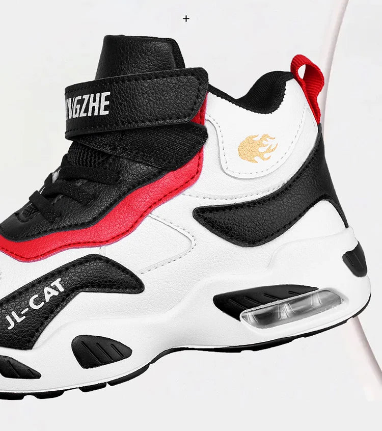 2024 Kids Basketball Shoes Boys Student Sports Shoes School Daily Outdoor Running Sneakers High Top Children Basketball Sneakers