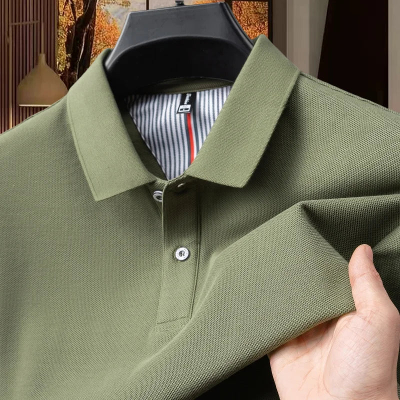 100% cotton high-quality brand summer new comfortable and breathable polo shirt men's golf business casual hot selling short top