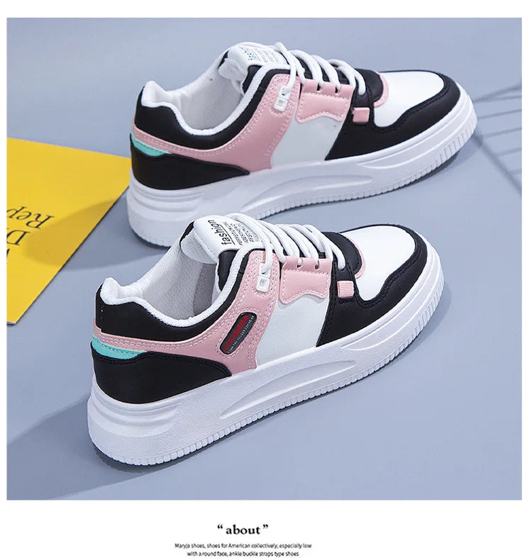 Women Sneakers PU Leather Women's Shoes White Platform Casual Sneaker Spring Summer Female Board Shoes Flats Ladies Trainers