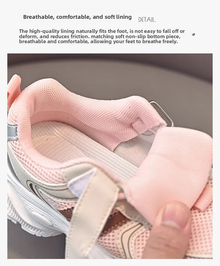 Spring Autumn New Boys Kids Sport Shoes Girl Baby Toddler Mesh Breathable Casual Running Shoes Soft Soled Children Sneakers