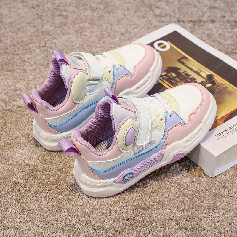 Fashion Children's Sneakers Kids Design White Non-slip Casual Shoes for Boys Girls Hook Breathable Trainers Toddler Outdoor Shoe