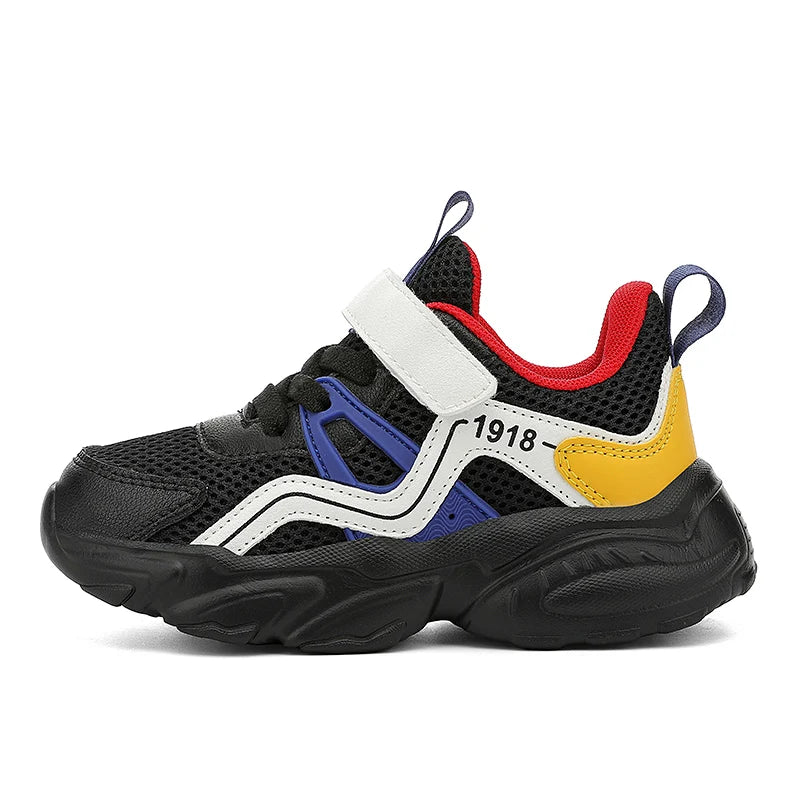Fashion Mesh Kids Running Shoes Youngsters Teens Casual Walking Students Sneakers Breathable Soft Children Outdoor Sports Tennis