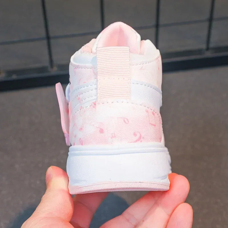 2025 Children's SneakersGirls Casual Shoes Student Shoes Anti-slip Teen Sport Pink Blue Shoes Size 26-37