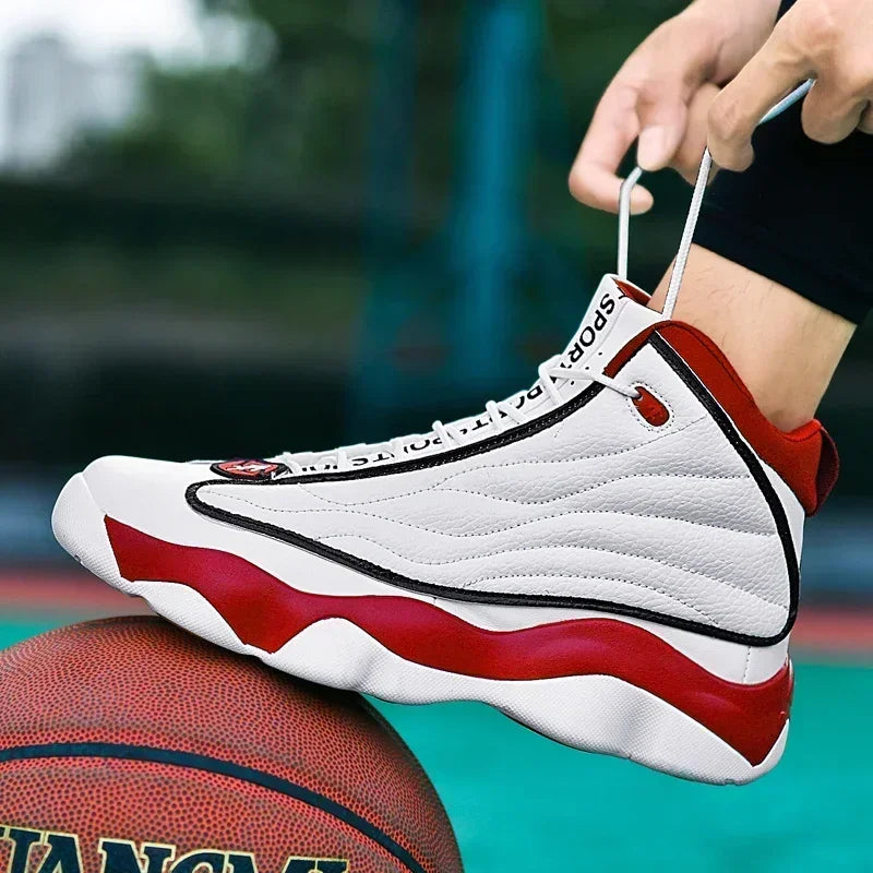 Original Boys High Ankles Sneakers Anti Slip Basketball Trainers Unisex Plus Size 45 Outdoor Sneakers for Men Basket Shoe Women