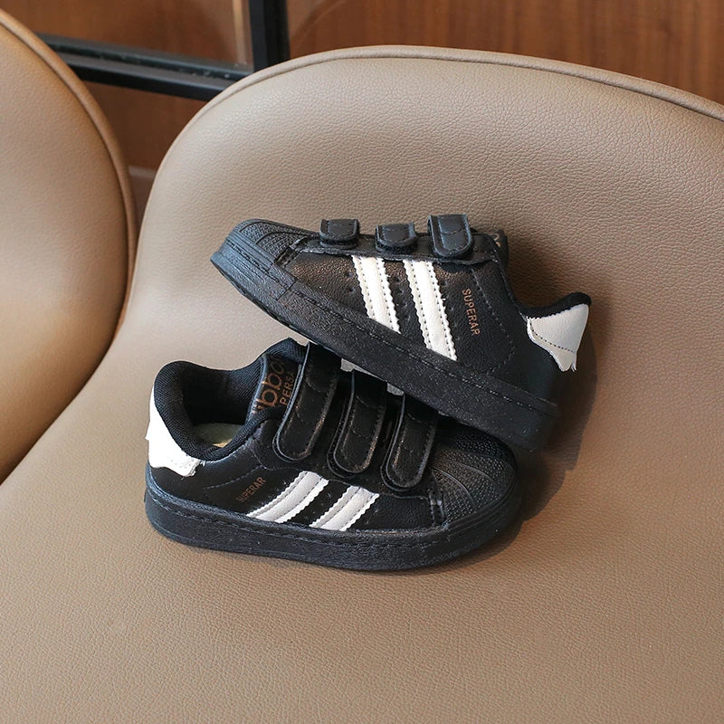 Children's Sneakers Kids Fashion Design White Non-slip Casual Shoes for Boys Girls Hook Breathable Sneakers Toddler Outdoor Shoe