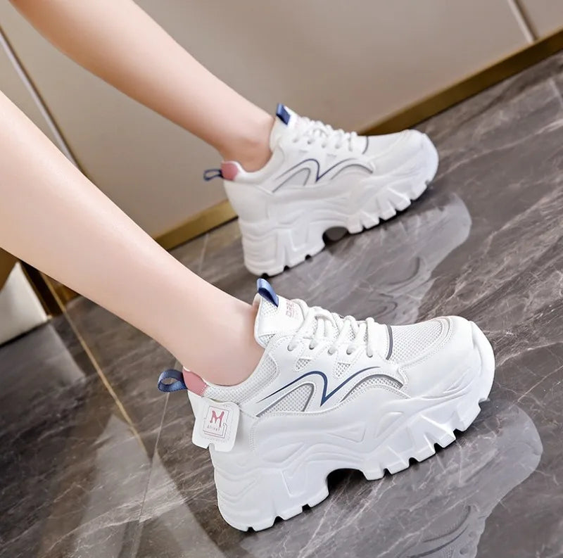 New Women Platform Casual Sneakers Autumn Fashion Women Comfortable Increased Sport Shoes Outdoor Breathable Basketball Sneakers