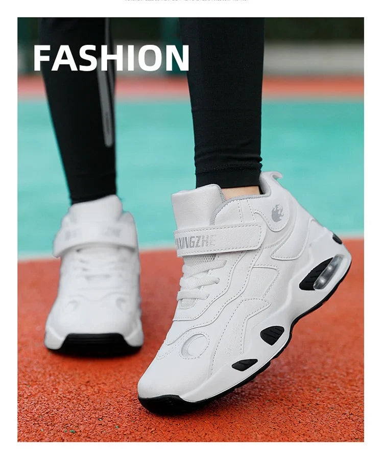 2024 Kids Basketball Shoes Boys Student Sports Shoes School Daily Outdoor Running Sneakers High Top Children Basketball Sneakers