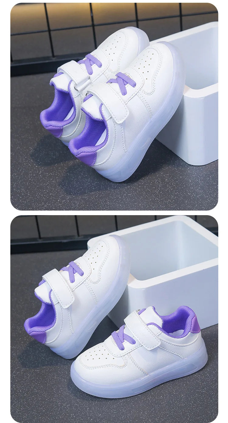 Zapatos Fashion Girls' Sneakers 2025 Spring New Kids Luminous Shoes Breath Boys Shoes Anti Slip Girls Casual Shoe Кроссовки