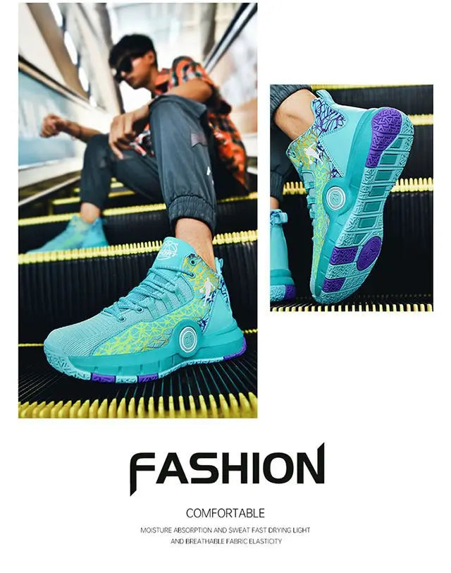 High Quality Basketball Shoes Men Sneakers Boys Basket Shoes Autumn High Top Anti-slip Outdoor Sports Shoes Trainer Male Summer