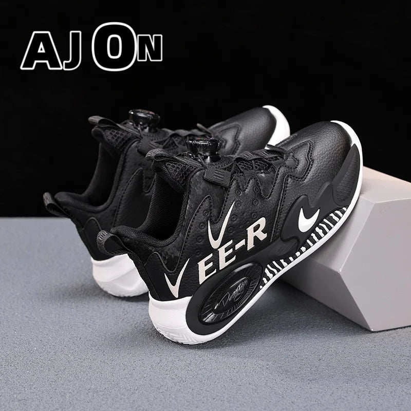 Boys' fashion knob sneakers comfortable platform children's casual shoes breathable non-slip outdoor student boy shoes