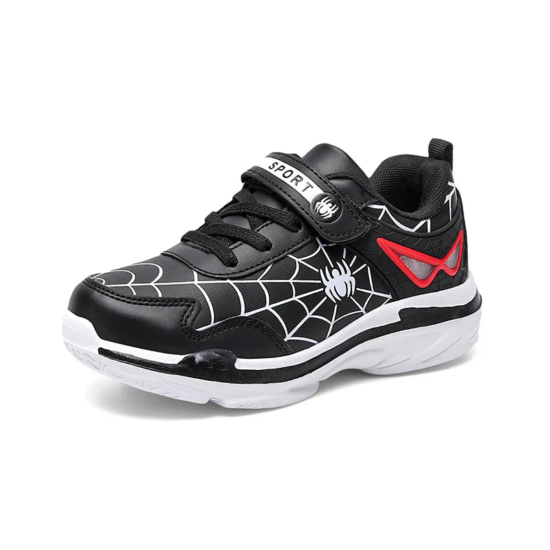 Kids Shoes Boys Sneakers Red PU Leather Children Sneakers New Fashion Casual Fashion Sports Outdoor Running Tennis Shoes for Boy