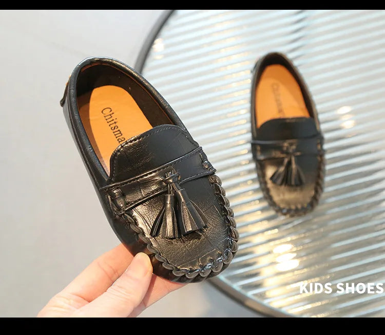 Kids Shoes Boys Girls Slip on Casual Shoes Children Shallow Soft Sole Leather Shoe Toddler Light Flat Loafers Zapatos Niño 여아구두