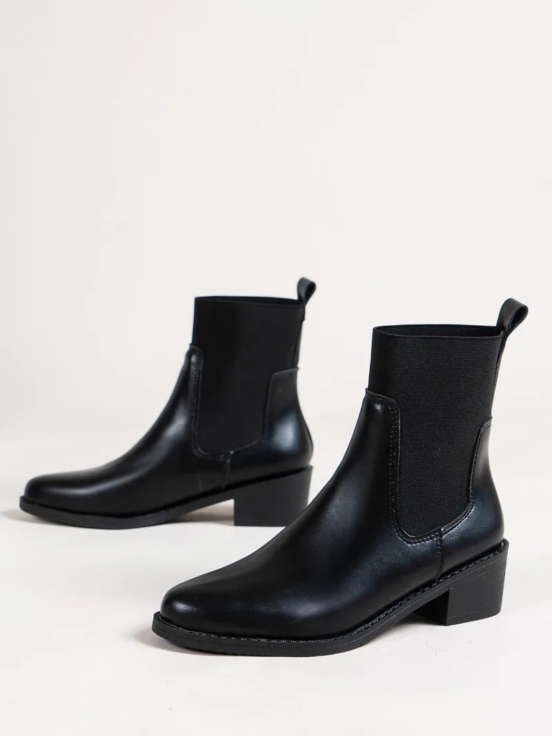 Fashion Boots Women's Short Boots 2023 New Style Thick Heel Chelsea Boots Women's Versatile Elastic Thin Boots Comfortable