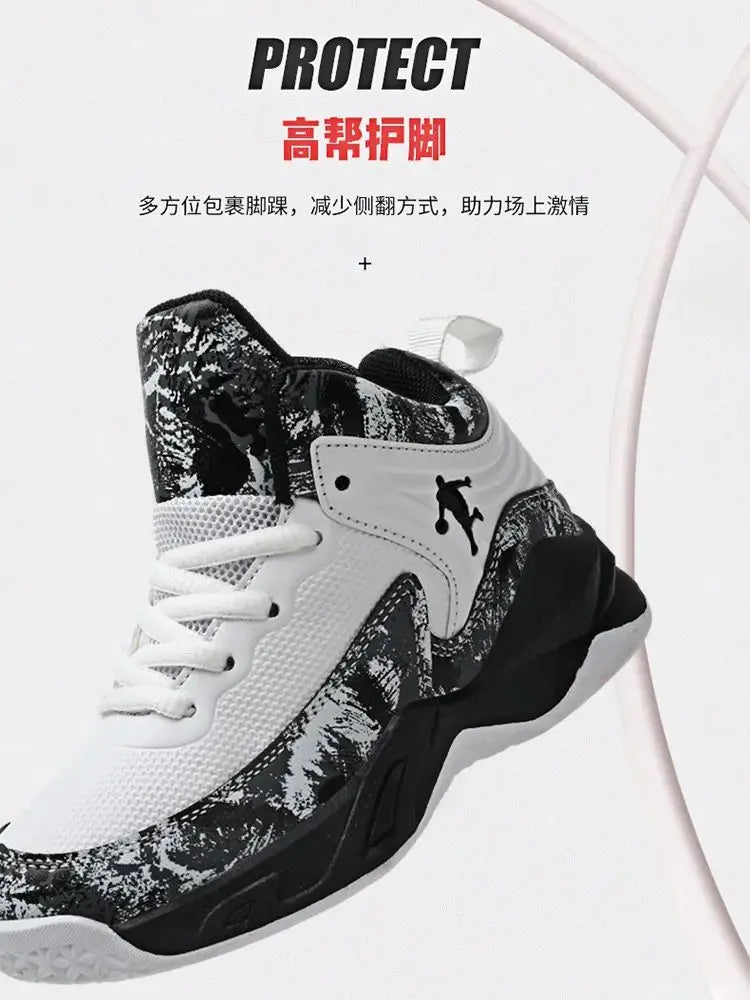 Basketball Shoes for Kids Sneakers New Boys Brand Thick Sole Non-slip Children Sports Shoes Child Boy Basket Trainer Shoes