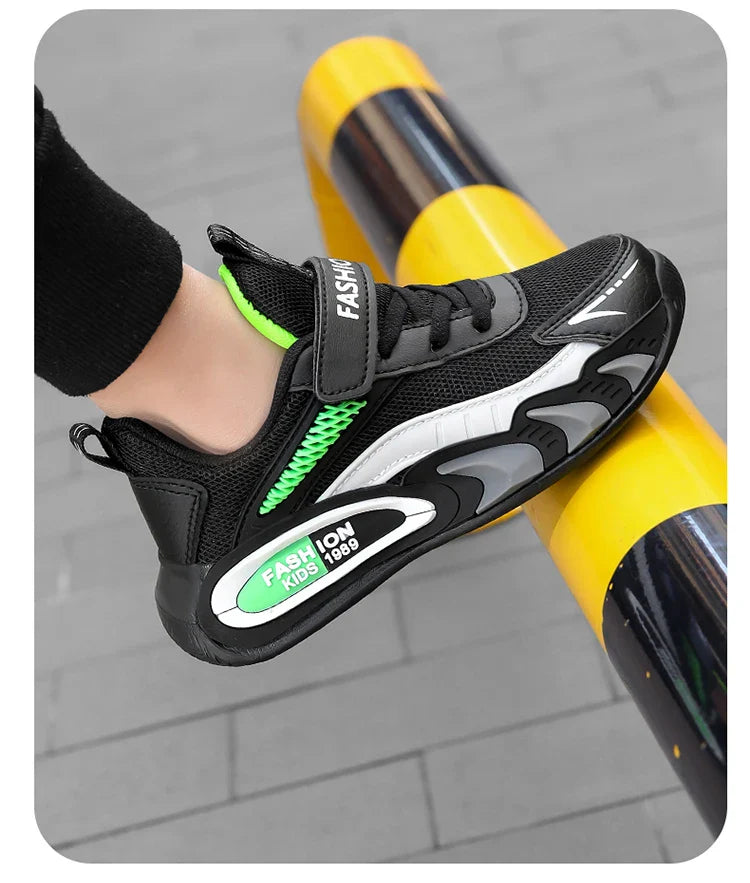 Children's Sneakers for Boys Breathable Mesh Running Sports Shoes Lightweight Students Kids Casual Walking Shoes Non-Slip