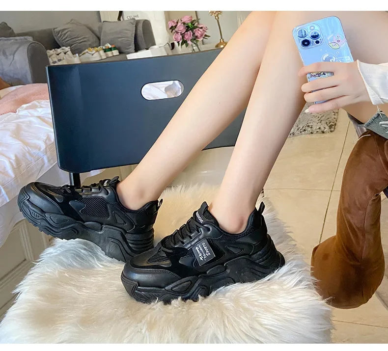 Womens Shoes  Fashion Trend Breathable Mesh Sneakers Women Comfortable Soft Bottom Casual Platform Shoes Zapatos Mujer