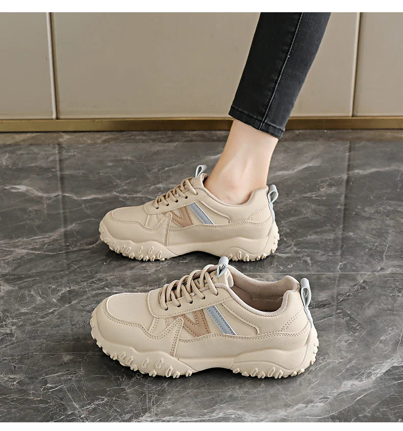 Low-top casual sneakers for women, versatile sports shoes, chunky dad shoes, slip-resistant and durable fashion shoes, KT299-1