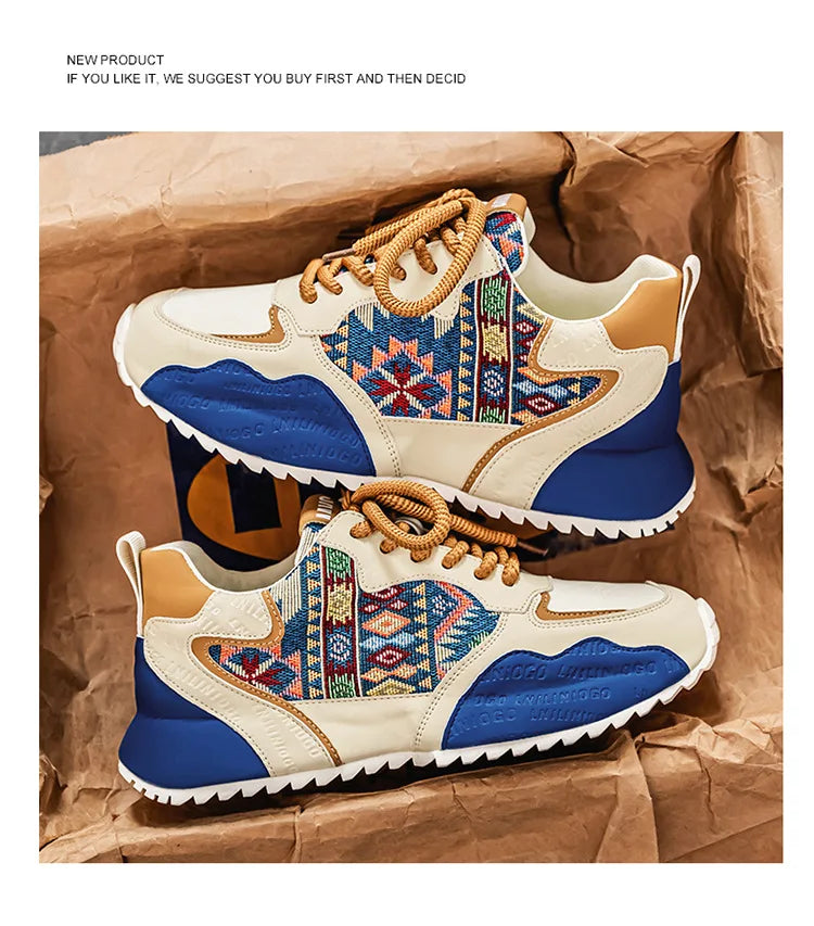 New Men's Sneakers Fashion Skateboard Shoes Outdoor Casual Running Shoes for Men Lace-up Platform Tenis Shoes Zapatillas Hombre
