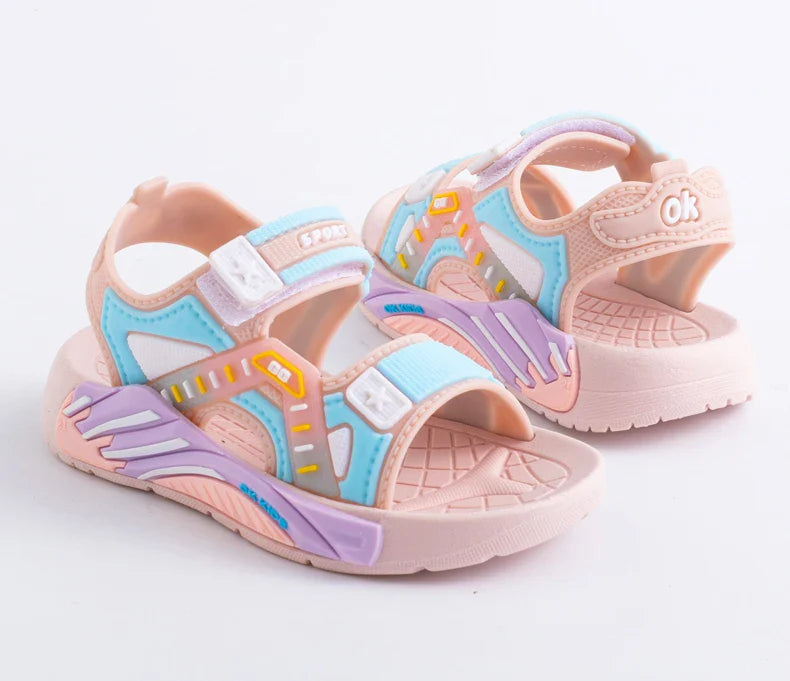 Summer Kids' Sandals Unisex Soft Bottom Casual Beach Shoes for Primary School Students Boys & Girls