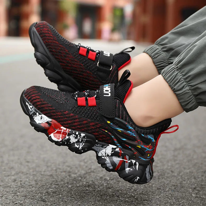 Spring Autumn Children Fashion Sports Shoes Outdoor Sneakers Boys Girls Breathable Leisure Trainers Kids Casual Sneaker