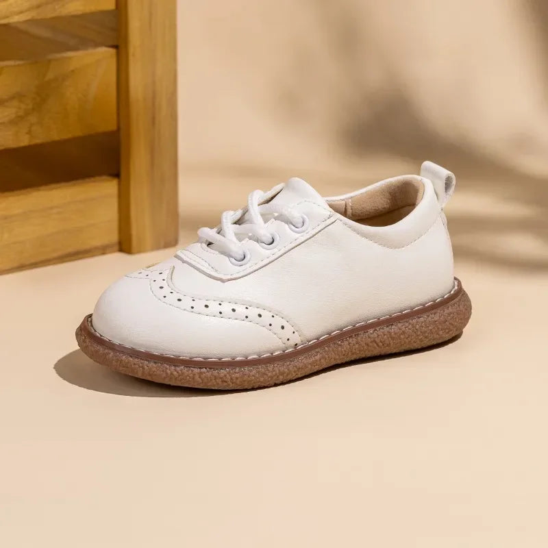 New Spring Autumn Children Formal Leather Shoes Causal Girls Fashion Flat Shoes Versatile Kids Boys Uniform Performance Shoes