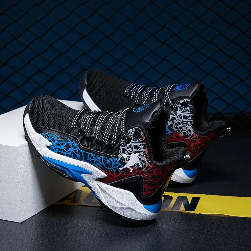 Boys Brand Basketball Shoes Kids Sneakers Thick Sole Non-slip Children Sports Shoes Child Boy Basket Trainer Shoes Girls